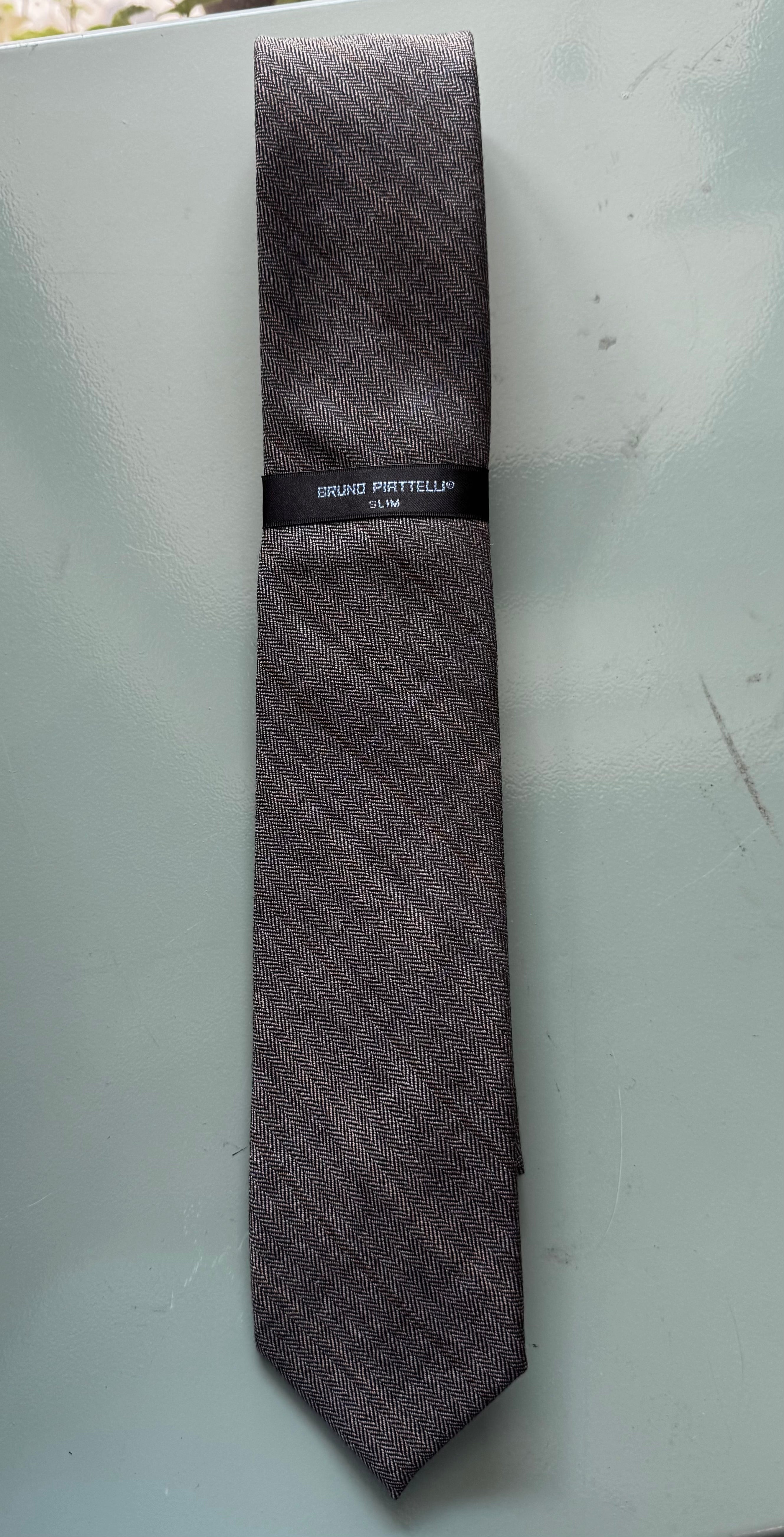 Wool Tie Slim Grey