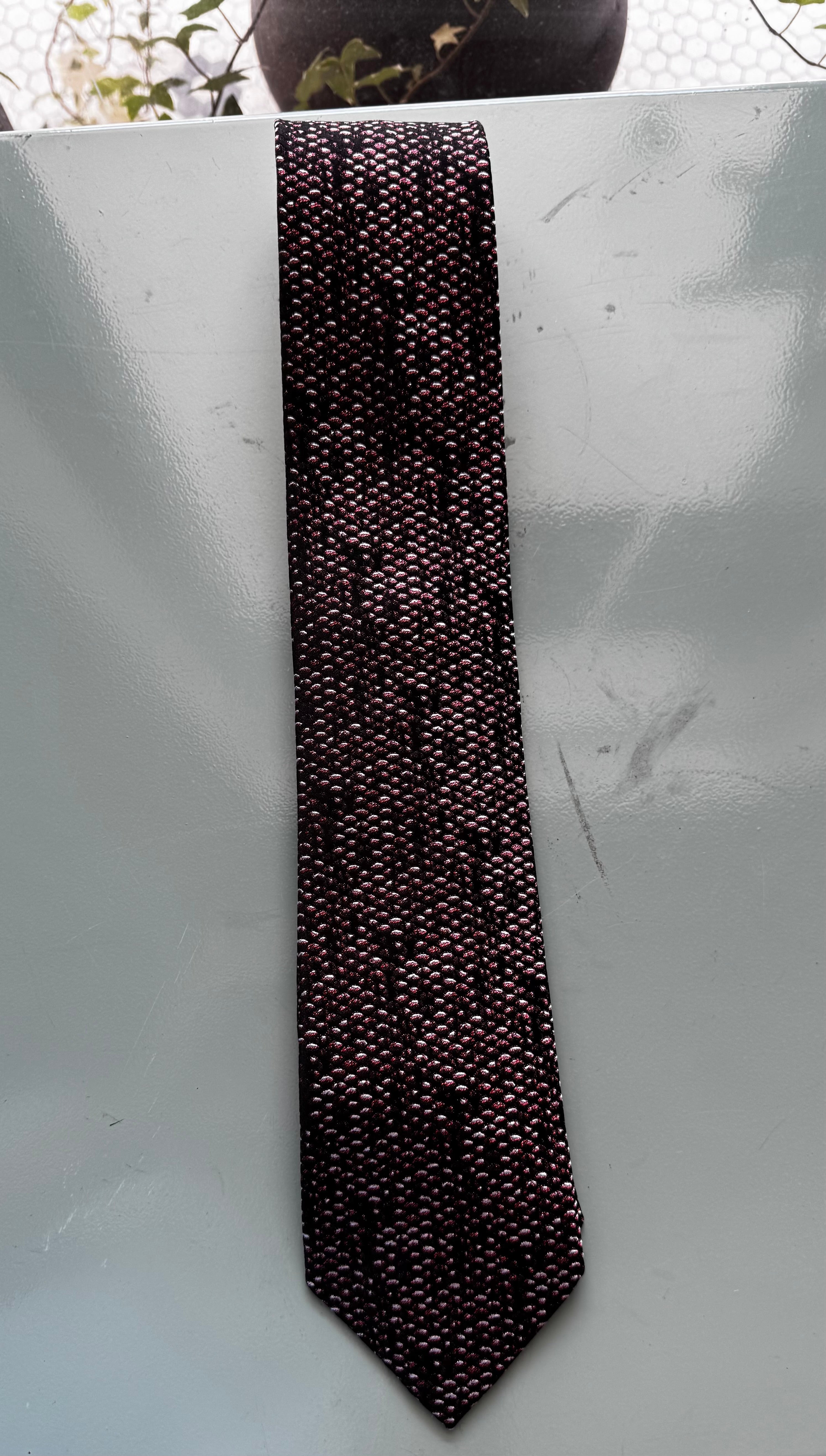 Silk Tie Hand Made Black Snake