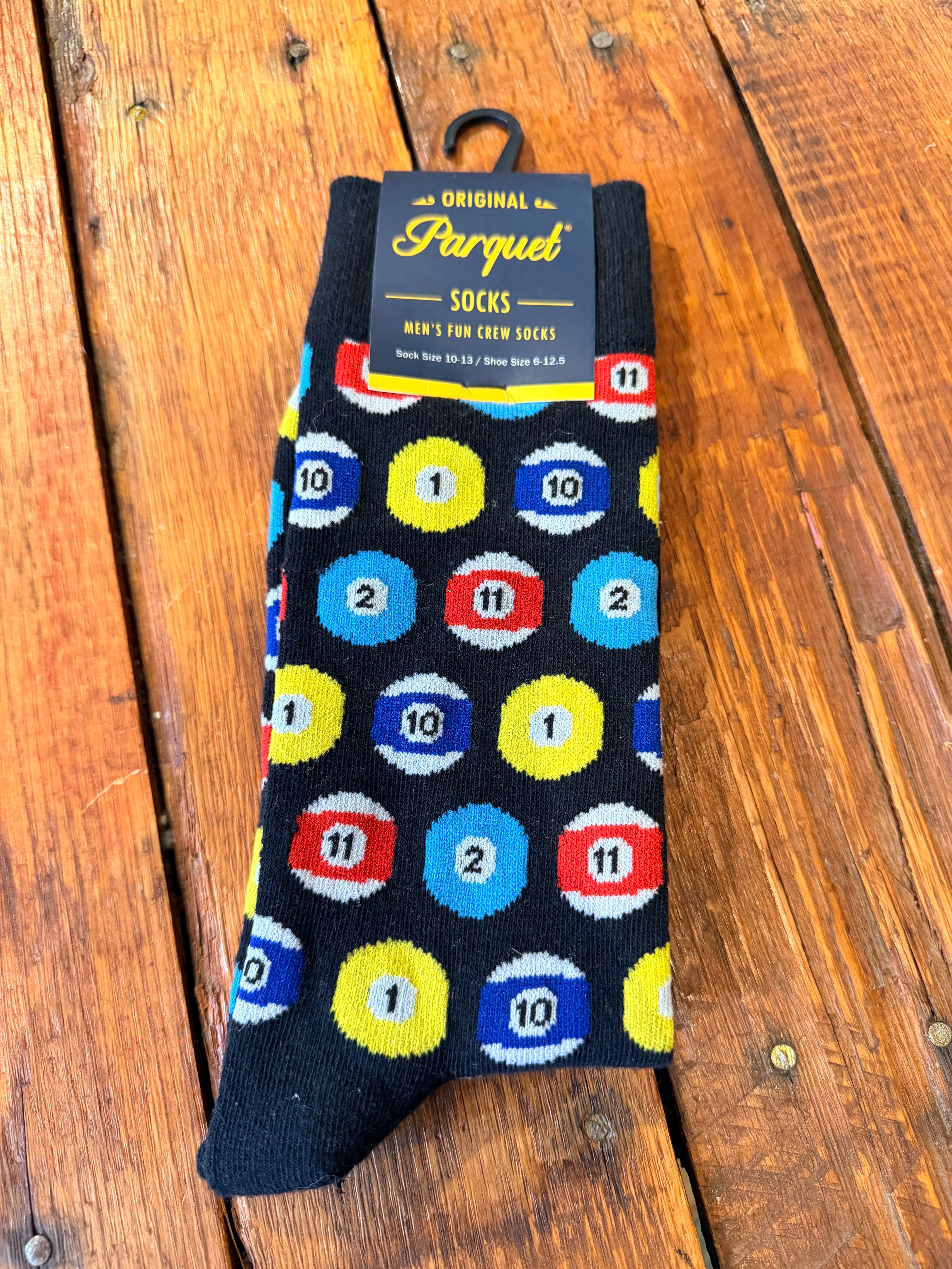 Novelty Socks Eight Ball Parquet