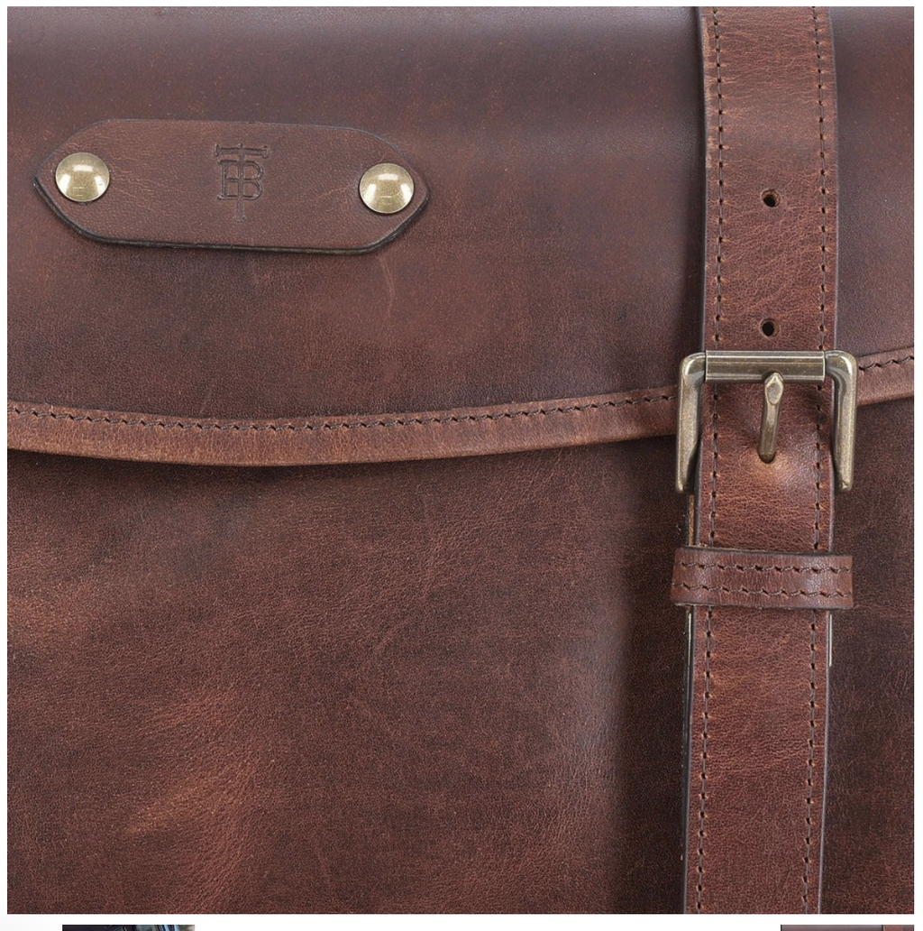 Leather Weekender Duffel Bag Tom Beckbe oak