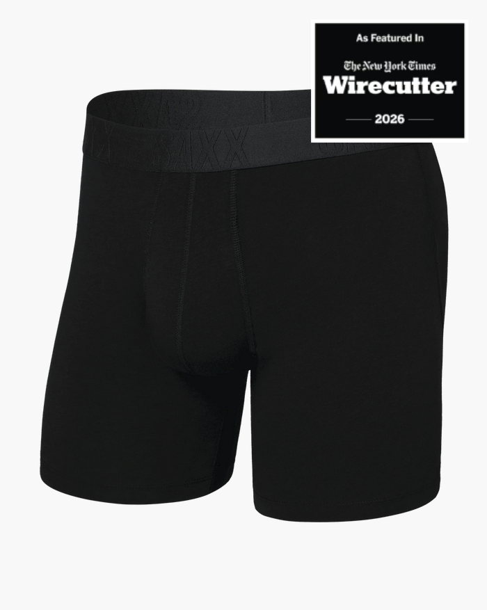 Black DropTemp® Cooling Cotton Everyday Boxer Brief 6"
