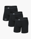 Black Essential Cotton (3 Pack) Everyday Boxer Brief 6"